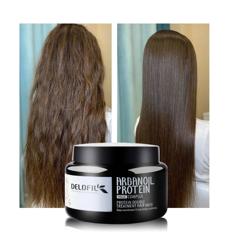 Delofil Keratin Hair Mask Repair Moisturizing Smoothing Collagen Professional Hair Mask Treatment