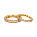 J&D Jewelry Blingbling Zirconia Shiny Ring 18K PVD Gold Plated Stainless Steel Semi-precious Ring for Woman