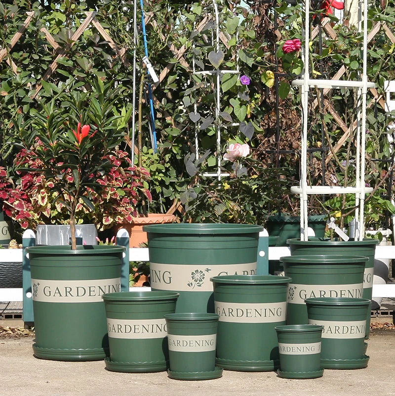 7 Gallon 38cm Flower Pots Cylinder Plastic Flowerpots Garden Planters