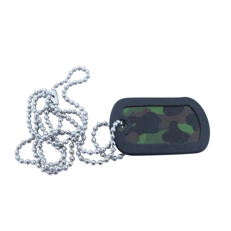 Ready to Ship Any Quantity for Custom Laser Engrave Aluminum Alloy 50*29mm Jungle Camouflage ID Name Dog Tags
