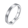 OAHLAN Fashion Jewelry 3mm Brushed Bands Silver Rose Gold Plated Tungsten Carbide Rings for Men Women Couple Engagement Wedding