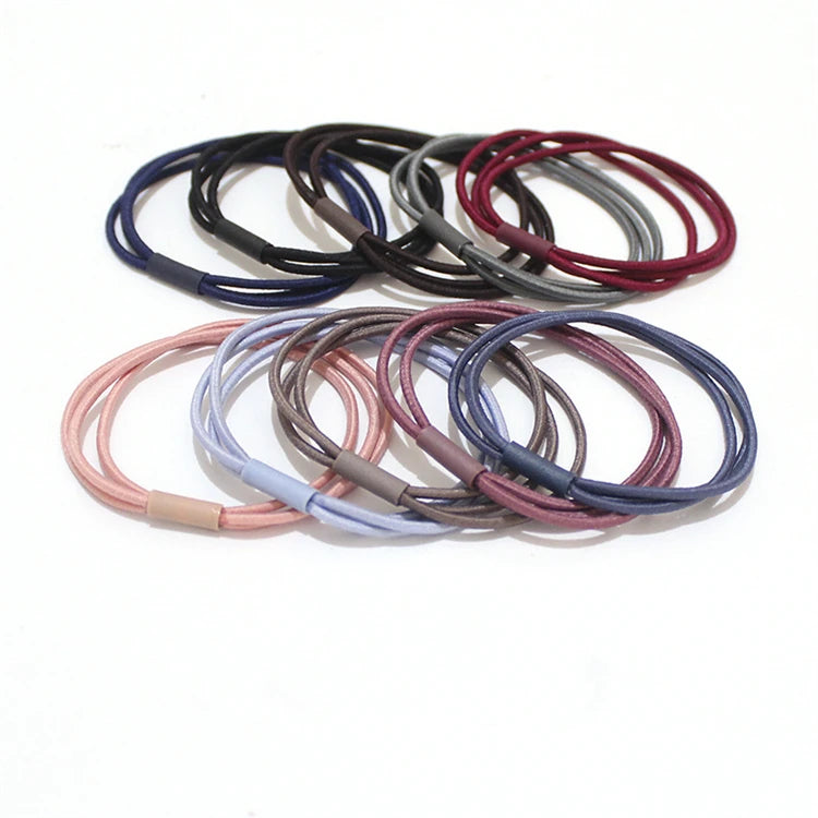 2021 New High Elastic Rubber Band Three-line in One Hair Loop DIY Production of Rubber Band Tied Head Rope