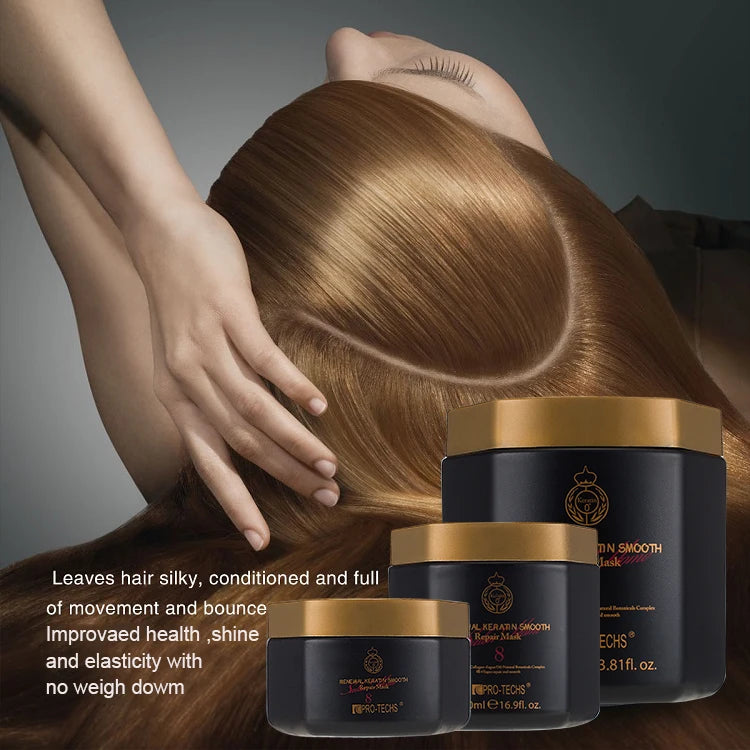 Private Label Black Gold Caviar Repair Anti-Aging Nourishing Cream Hair Mask for Dry Hair with Keratin