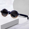 Custom High Quality Round Sunglasses Polarized Men Anti Blue Light Glasses 2025 Retro Vintage Tr90 Sunglasses