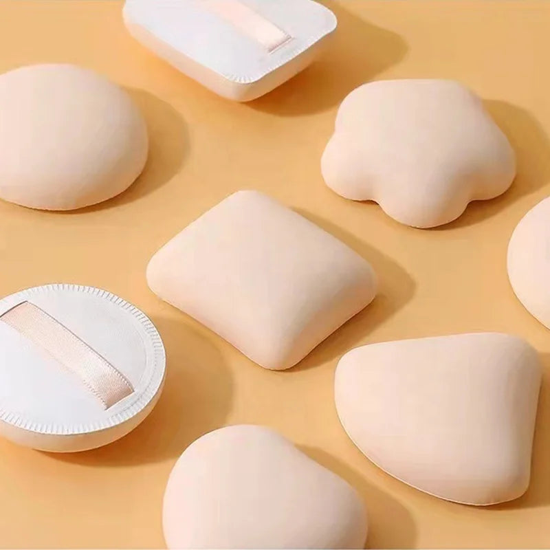New Hot Sale Face Liquid Foundation Dry Wet Cosmetic Puff Triangle Heart Makeup Sponge Opp Bag or Case or Box Compressed Sponge