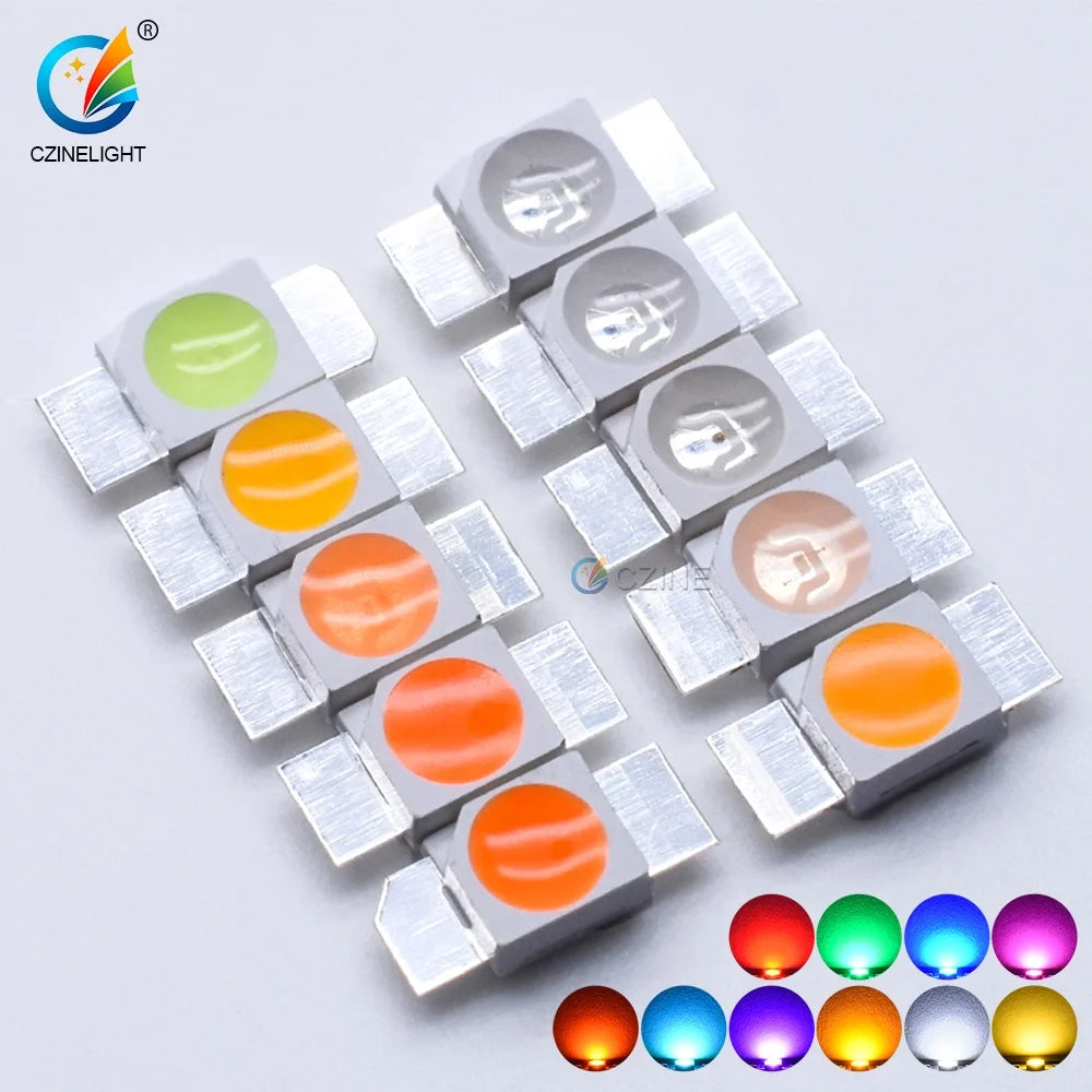 2000pcs/bag Red Green Ice Blue Pink Blue Purple Counterpost Chip Light Beads Mechanical Keyboard Lamp Beads 3528 6028 Smd Led