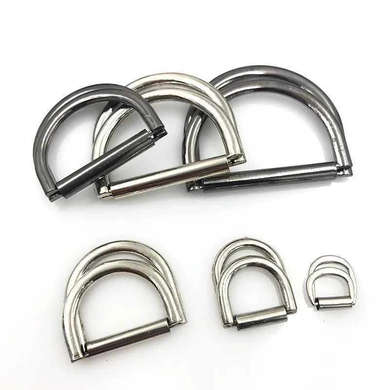 Custom Size Handbag Alloy Customized 1"/2" Double D Ring Buckle Eco-Friendly Durable Nickel-Free Metal Triangle with Custom Logo