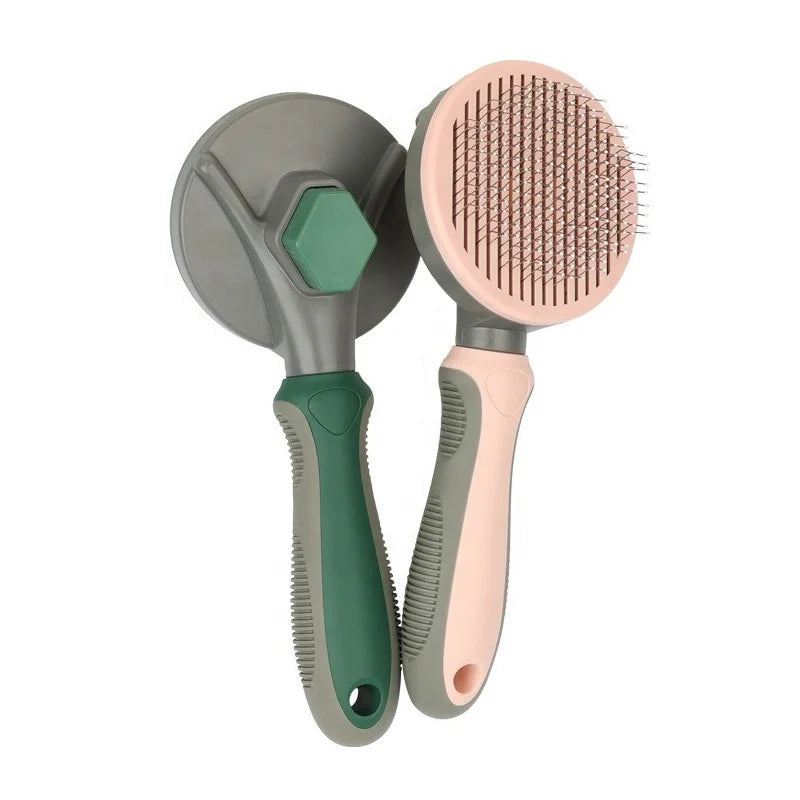 Factory Wholesale LOW MOQ Self Cleaning Pet Needle Brush Cat Dog Hair Grooming Slicker Brush