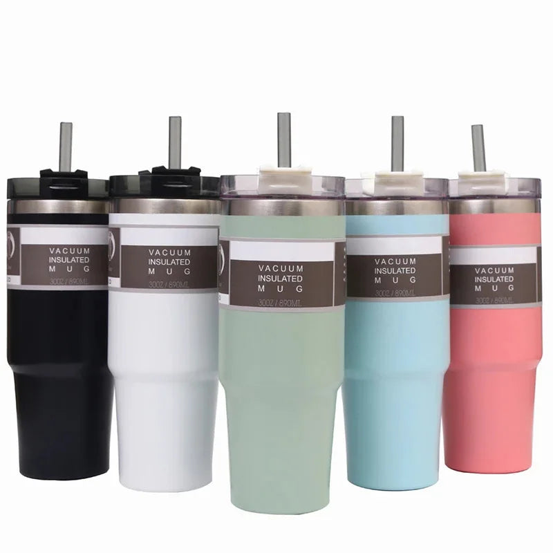 Stainless Steel Tumbler 20/30 oz  Insulated Travel Stainless Steel Mug Hot or Cold Drinks with Splash Proof Lid Double Layer Ins