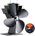 4 Blade Fireplace Fast Start Heat Powered Stove Fan for Wood Ultra Quiet Circulating Warm Air Saving Fuel Efficiently Stove Fan
