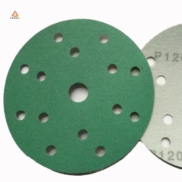 6" 150mm Multi-Holes Green Film Sanding Disc-Abrasive Film Sandpaper Disc