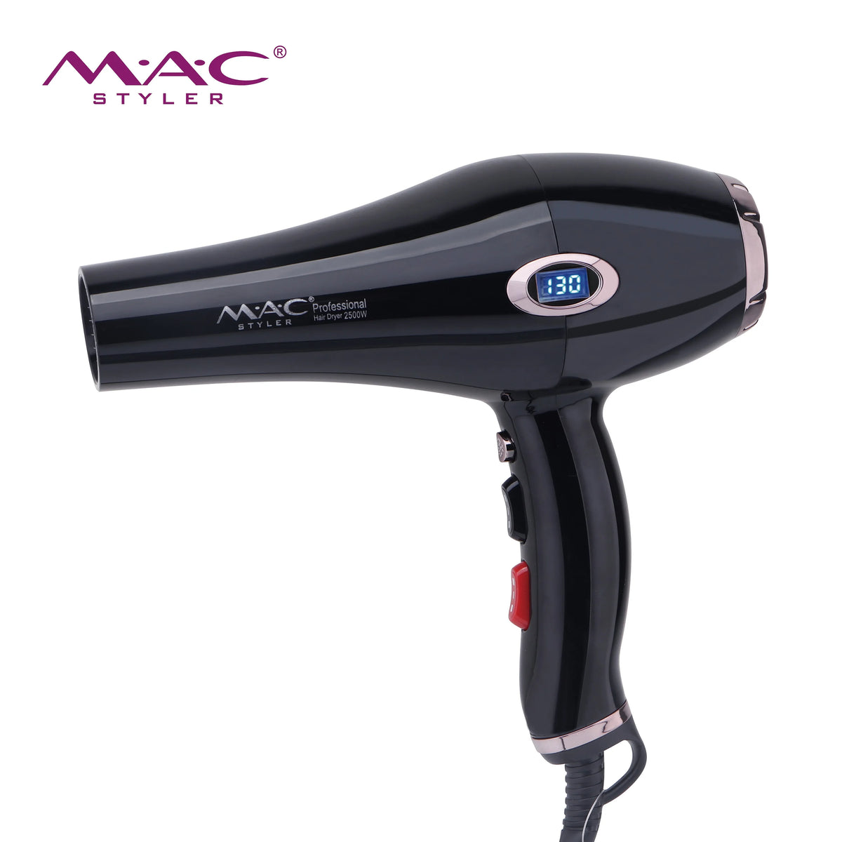 Professional Salon One Step Blow Dryer Ionic Hair Dryer Customized Logo Led Light Digital Display Temperature Bonnet Hair Dryer MegaBDM