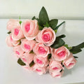 SPR China Supplies Simple Professional Artificial Bouquet Flower Orchid Silk Carnation White Pink Roses Peony for Wedding