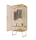 Nordic Minimalism  Large Capacity Bedroom Coat Rack Metal Cabinet Wardrobe  Luxury Storage Solution
