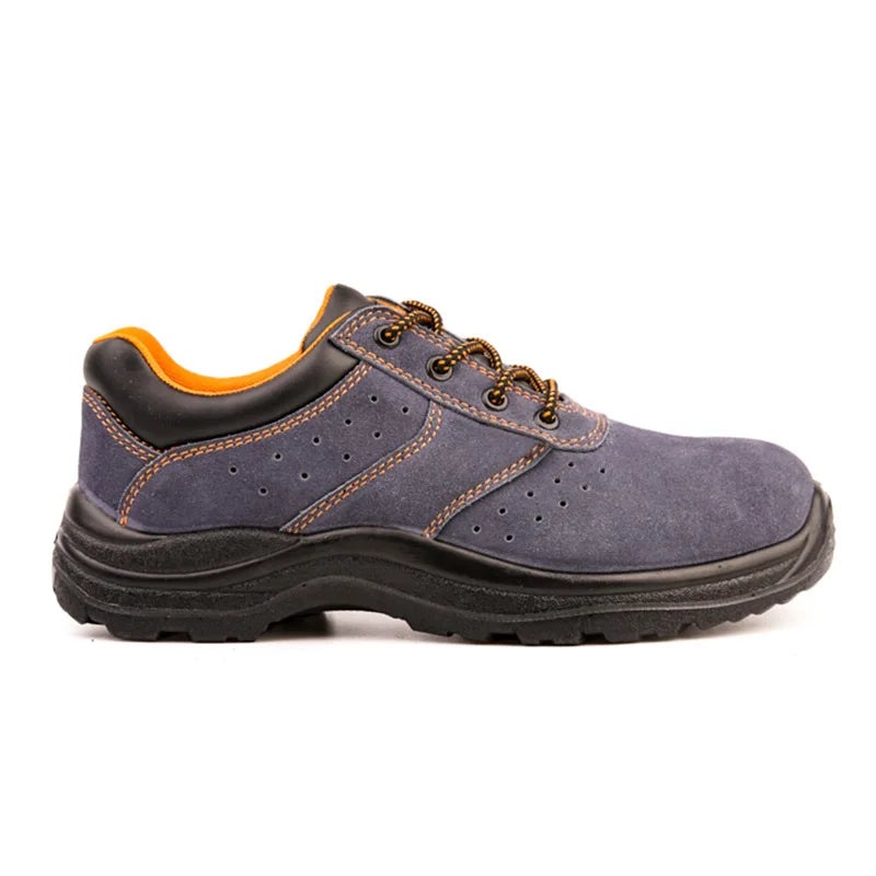 Sneaker Sports S3 Standard Safety Shoes Suede Upper Breathable Mesh Lining Working Shoes