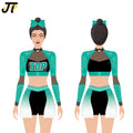 Custom Dallas Cowboys Cheerleader Outfit for Girls' Youth Custom Logo Crop Top Cheer Uniform Clovers Set OEM Design for Children