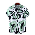 RNSHANGER Natural Scenery Mountain Plants 3d Print Hawaiian Shirt Men Summer Short Sleeves Tops Beach Street Lapel Blouse