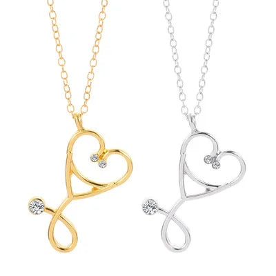 2022 New Arrival Women Necklace Doctor Nurse Gifts Creative Stethoscope Necklace for Women Girls Hospital