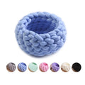 Support Customization Super Chunky Weaving Round Knitting Cotton Tube Design Nest Pet Bed