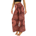 Wholesale Colored Floral Bohemian Ethnic Style Casual Baggy Workout  Straight Leg Wide Leg Yoga Sport Pants for Women