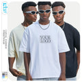 Custom 240gsm Tee 280gsm 300gsm 320gsm Men 100 Cotton High Quality Tshirt Streetwear Oversize T Shirt Embroidered