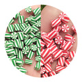 1000Pcs/Lot Christmas Candy Polymer Clay Beads Cute Xmas Holiday Red Green Peppermint Hot Clay Beads for Party Decoration
