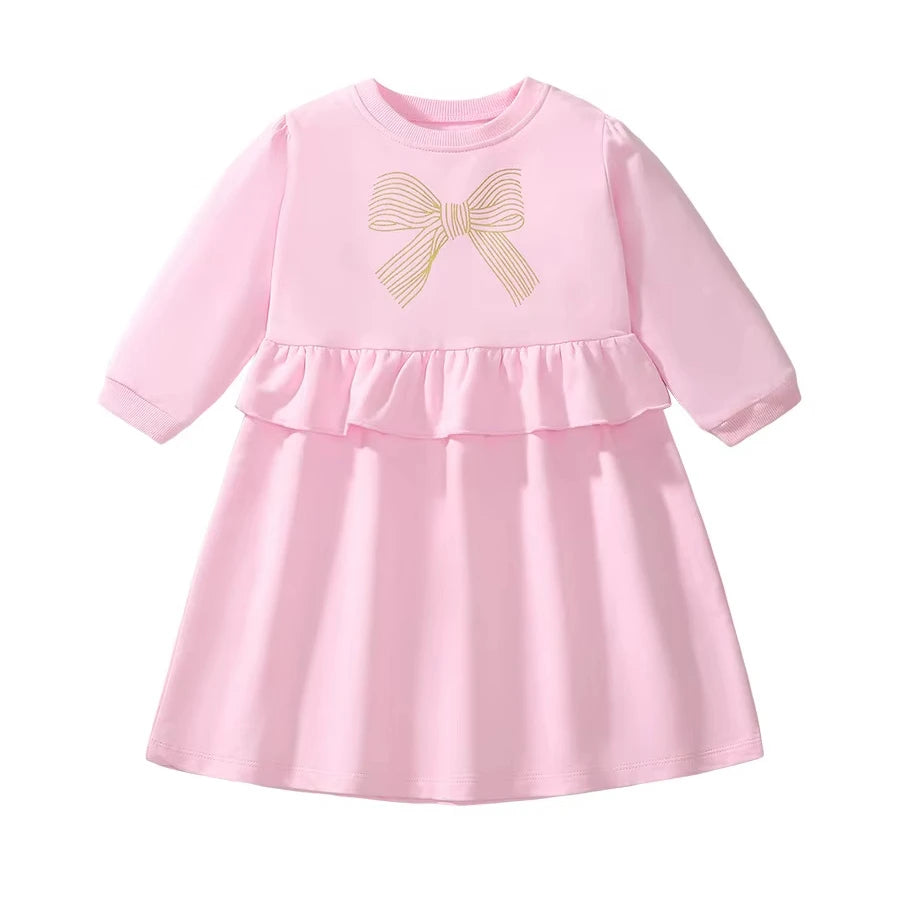 OEM / ODM European and American Autumn Children's Dress New Long Sleeved Children's Dress Pure Cotton Princess Dress
