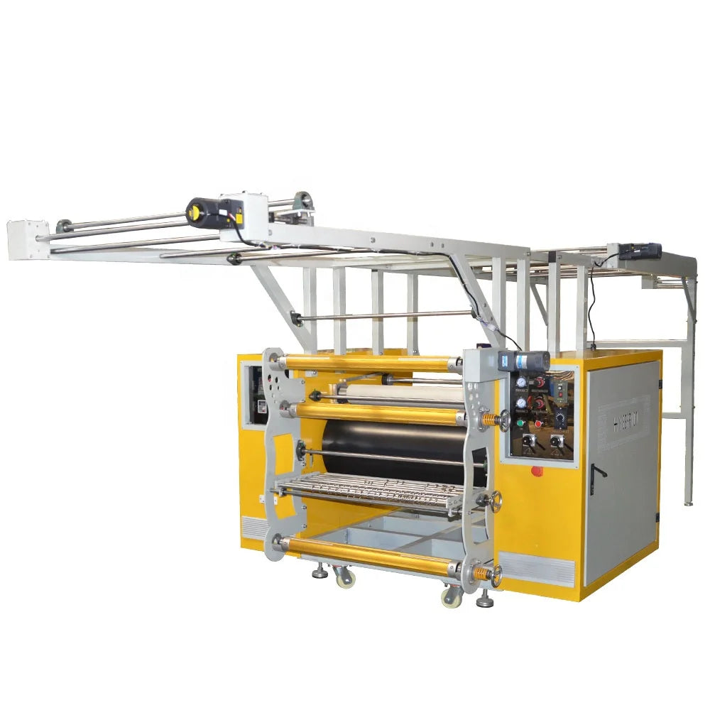 Automatic Align Working Home Flannel Ribbon Blank Sublimation 1900mm Wide Oil Drum Heating Cylinder Heat Transfer Calandra