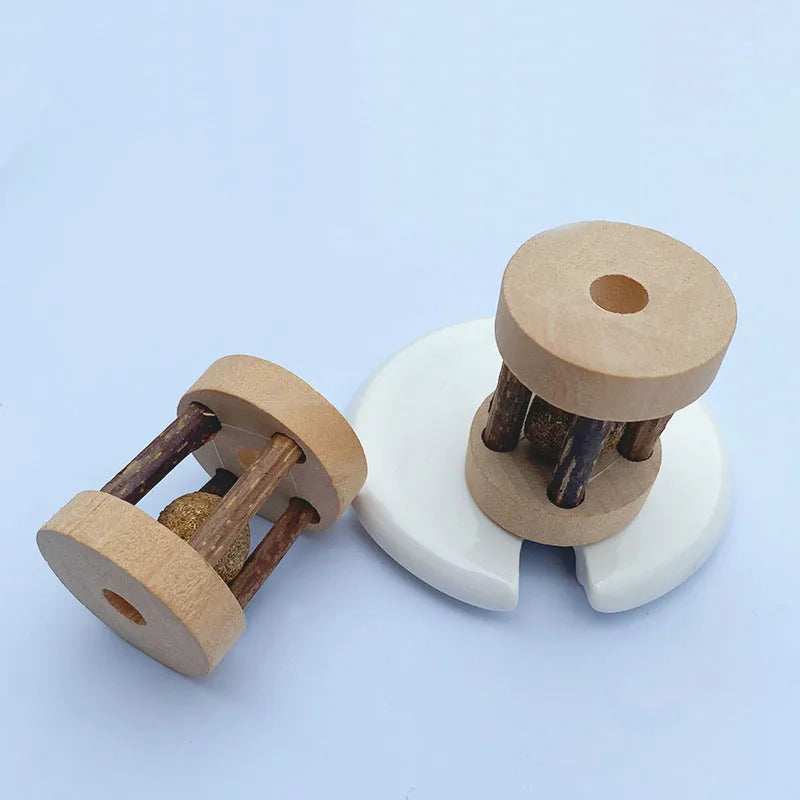 Natural Wooden Pet Toys Polygonum Cat Molar Toy the Catnip Cat Chew Toy