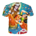 Fitspi 3d Print T-shirt Fashion Women Men Short Sleeve Tee Wholesale