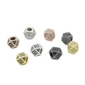 Wholesale Micro Pave Cz Stone Brass Square Spacer Beads Bracelet Charms Diy Jewelry Findings 7x7mm