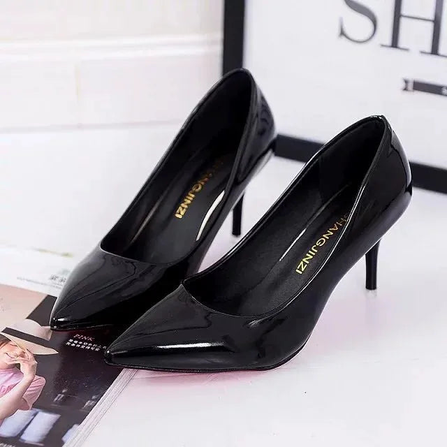 Wholesale Big Size  Pointed Toe Dress Shoes for Women and Ladies Thin Heels