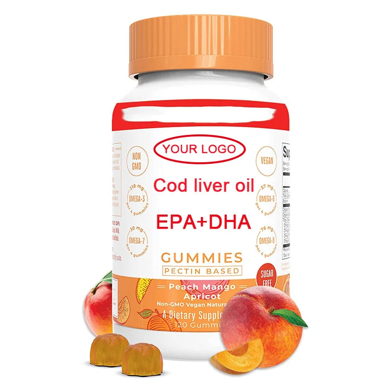 Organic Cod Liver Oil Gummy Candy for Adults & Kids-Immune Support with Customizable Shapes & Flavors