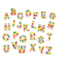 Spot Goods Stick-On Rainbow Letter Applique 3D Embroidery Patch with Sequins for Hats and Clothes