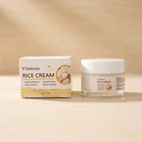 Private Label Rice Face Cream Cosmetic Product Skincare Beauty Moisturizer Brightening Organic Sensitive Skin Care Facial Cream