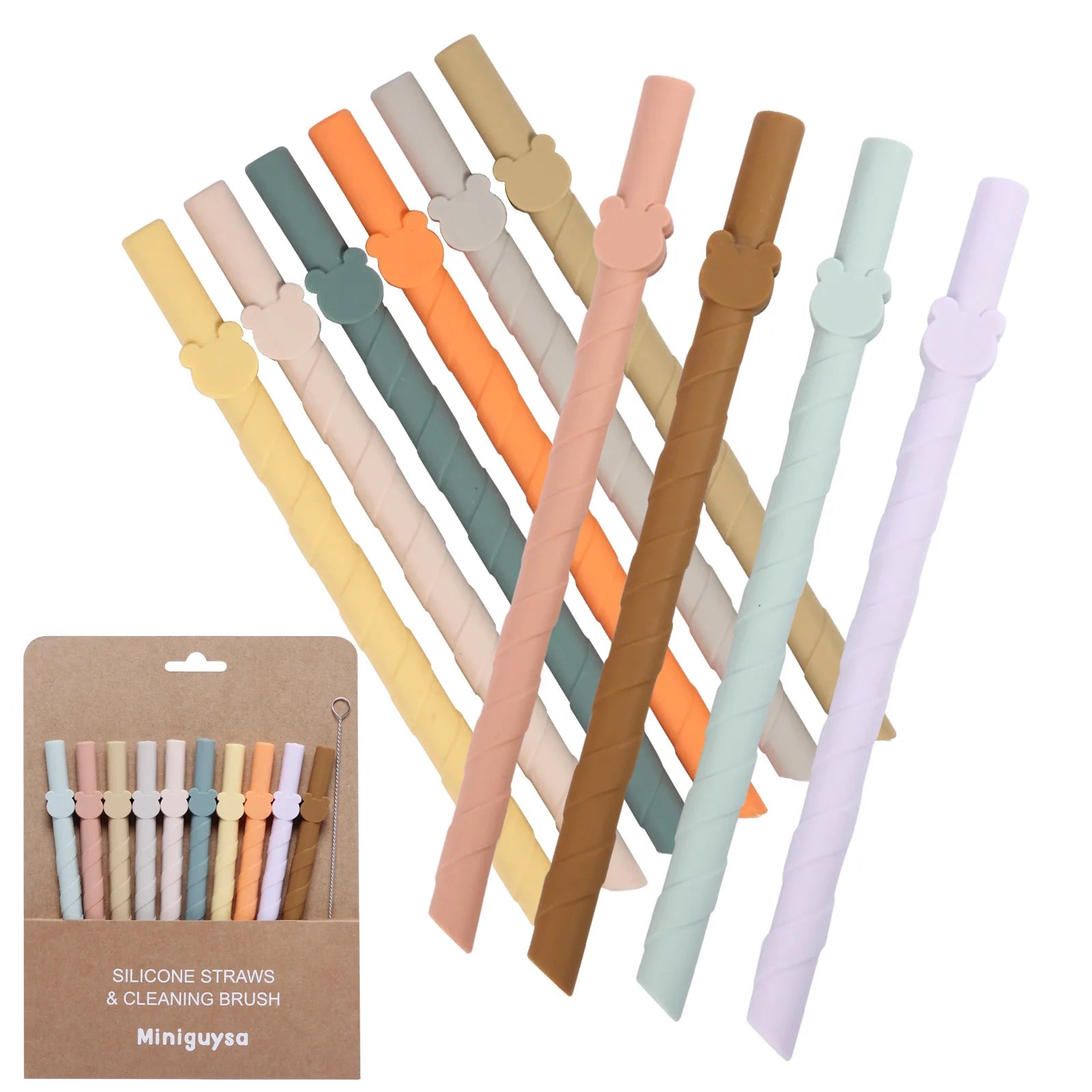 Wholesale Food Grade Eco-friendly Party Drinking Silicone Storage Box Drinking Straw