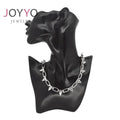 2023 New Design Women's Hip Hop Style Silver Stainless Steel Spike Rivet Choker Necklace Link Chain for Gift or Wedding