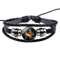 12 Zodiac Bracelet  knitting Handmade Charm Leather Bracelet ZU043