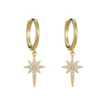 2025 Classic Women's 925 Silver Zircon Hoop Dangle Earrings Cute Geometric Fashion Jewelry for Engagement Wedding Party Gift
