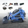 TOSH  Euro 5 EPA Briggs & Stratton Gasoline Skid Steer Mini Track Skid Steer Loader With Forest Mulcher Lawn Mower