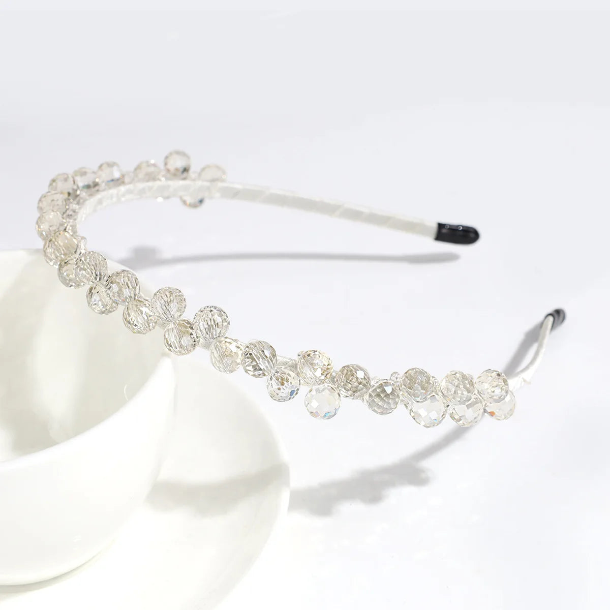 Simple Handmade Bling Crystal Hair Hoop Princess Crystal Rhinestone Headband Hair Band Women Hairband Girls Hair Accessories