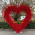 Y-G009 Handmade Proposal Rose Heart Flower Arch Decor Heart Shaped Flowers Backdrop Wedding Love Floral Arch for Valentines Day