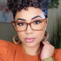Vintage Oversized Square New Anti-blue Light Eyeglasses Women Fashion Elegant Blue Oversized Computer Myopia Glasses Frames