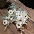 Real Touch 3-Head Dahlia Flower Artificial Silk Ornament for Home and Wedding Decor or Graduation Celebration