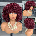 12A Machine Made Wig New Deep Curly Wave Short Bob Wigs Human Hair Raw Brazilian Virgin Human Hair Front Wig for Black Women