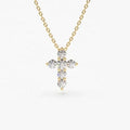 LOZRUNVE Wholesale Jewelry Sterling Silver 925 Pave CZ Mini Cross Pendant Necklace Dainty