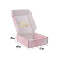 Custom Logo Pink Shipping Box Luxury Corrugated Cardboard Paper Mailing Boxes for Cosmetics Skin Care Clothes Dress Small Gifts