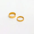 Joolim Jewelry Wholesale 18K Gold Plated Star Glow Stainless Steel Rings for Women Engrave Rings