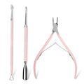 New Cuticle Trimmer with Cuticle Pusher 3 PCS Nail Cuticle Nipper Professional Pedicure Manicure Tools Dual End Pusher