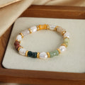 2025 Fashion Hot Sale Stone Beads Bracelets Jewelry Colorful Natural Stone Beads Freshwater Pearl Bracelets Women